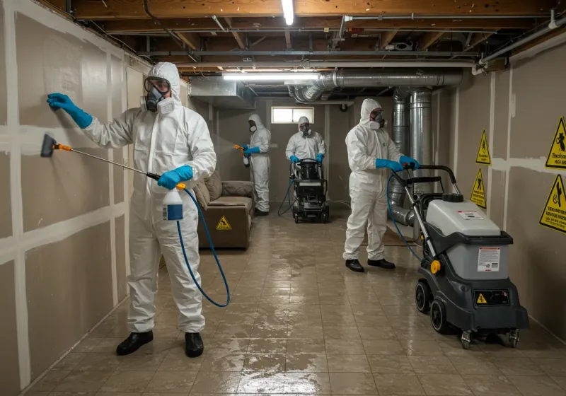 Basement Moisture Removal and Structural Drying process in Honea Path, SC